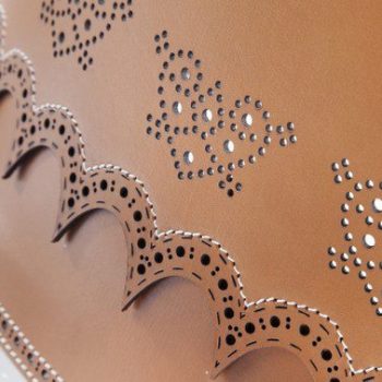 Laser leather hollowing cutting and engraving_Rochase Technology (2)